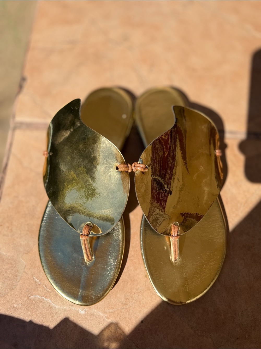 Women’s Metallic Olive Green Slide Sandals